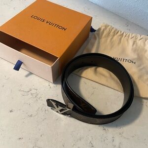 Louis Vuitton Black Leather Belt